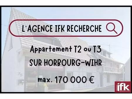 recherche appartement t2/t3 secteur horbourg-wihr
