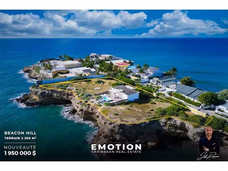 vente terrain 2305 m² à saint-martin (97150)  1 860 000 €