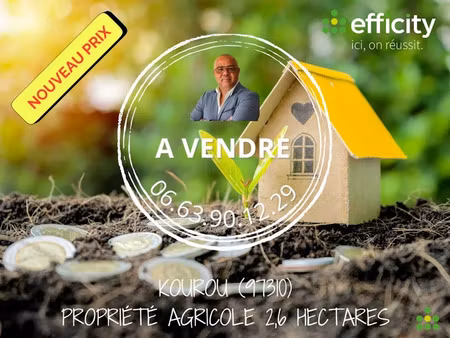 vente terrain 25857 m² à kourou (97310)  695 000 €