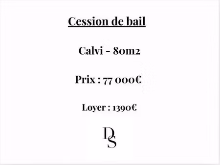 cession de bail – local commercial 80 m² – calvi