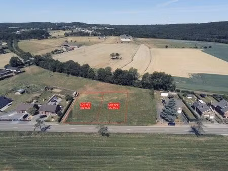 2 terrains à bâtir pour projet à vendre à hastière