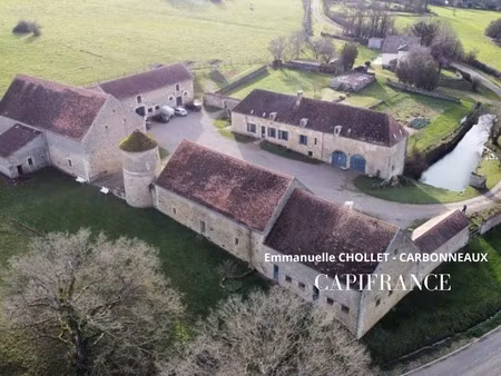 demeure historique precy-sous-thil composée de 15 pièces (390 m²) et 950 m² de dépendances