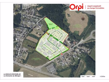 vente terrain à batir 599 m² à la baule-escoublac (44500)  250 000 €