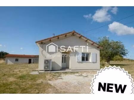 maison de plain-pied avec 2 chambres et terrain clos