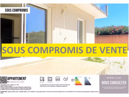 vente appartement 3 pièces 57m2 villeneuve-de-la-raho 66180 - - surface privée