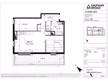 vente appartement 3 pièces à barneville-carteret (50270) : à vendre 3 pièces / 62m² barnev