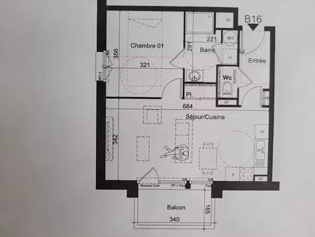 vente appartement 2 pièces 44.8 m² à orchies (59310)  183 000 €