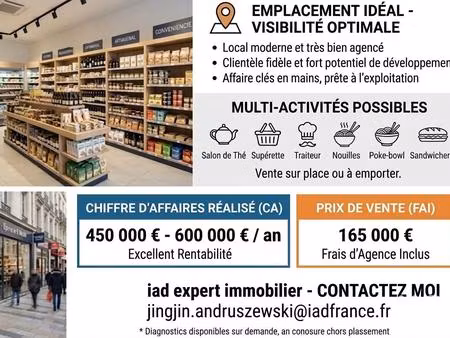 vente restauration rapide 95 m²