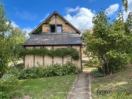 maison ancienne rénovée avec hangar à bois et jardin