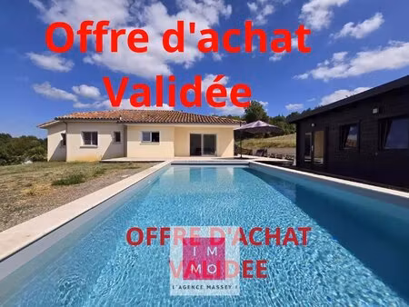 plain pied 153m² pmr piscine neuve double garage vue pyrennees et coteaux