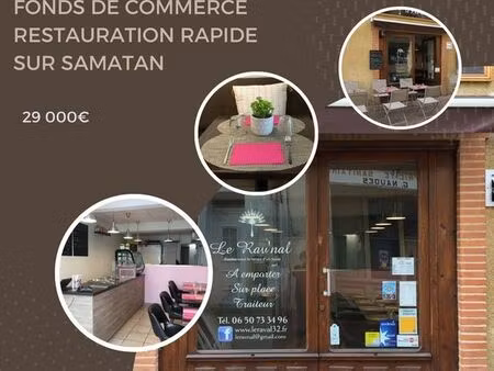 à acheter : fonds de commerce de restauration rapide – hyper centre de samatan
