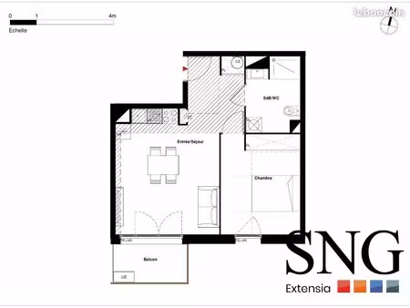 appartement 2 pièces 42 m²