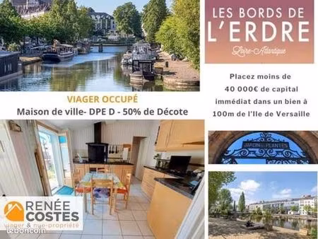 maison de ville en viager 3 pièces 52 m²