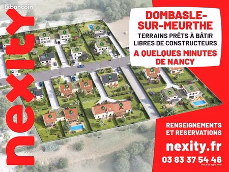 nouveaux terrains constructibles à dombasle-sur-meurthe  près de nancy