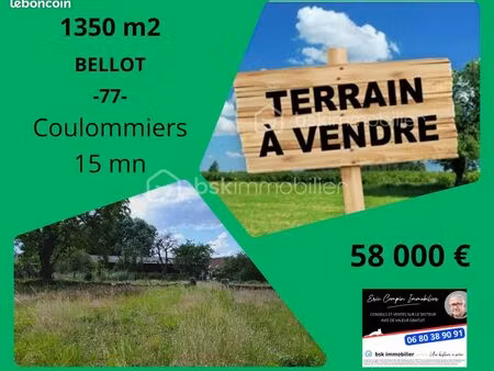 terrain 1 350 m² rebais