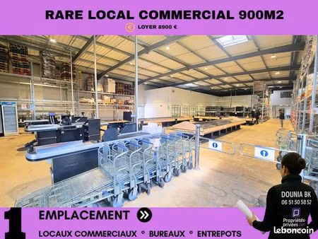 local supermarché 900 m²