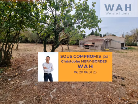 terrain constructible de 2000m2 à 34160 sussargues
