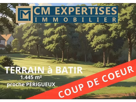 vente terrain à batir 1445 m² à la chapelle-gonaguet (24350)  40 000 €