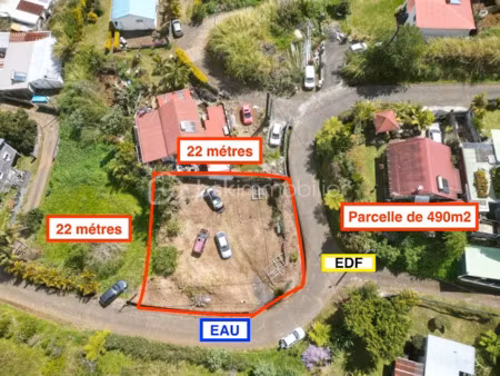 vente terrain 490 m² à le tampon (97430)  99 000 €