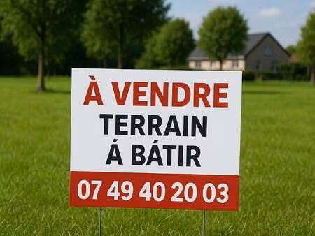 terrain constructible viabilisé à vendre