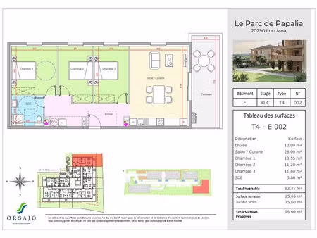 programme neuf - appartements avec terrasse - le parc papalia lucciana