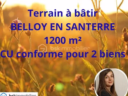 terrain de 1 220 m² à belloy-en-santerre