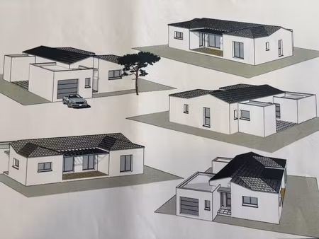 magalas(34) a vendre terrain construtible de 818 m2 avec villa contemporaine plain pied 4 