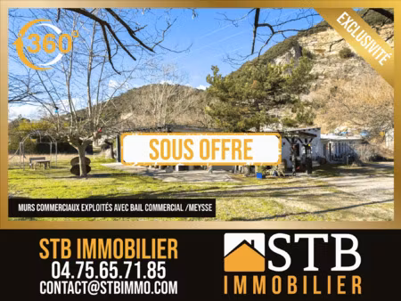 achat local commercial 294m² meysse 07400