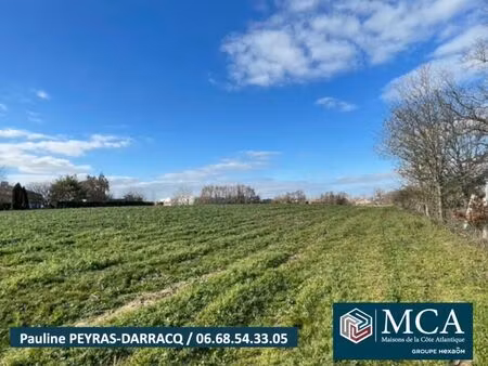 vente terrain 1010 m² pomarez (40360)