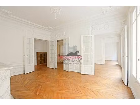 75116 beau 220 m2  la muette  6 pieces haussmannien pr famille & profession liberale