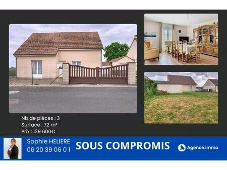 vente maison 3 pièces 72 m² château-la-vallière (37330)