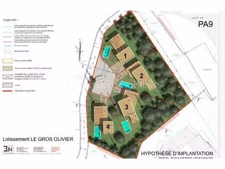 terrain de 1 137 m² à montpellier