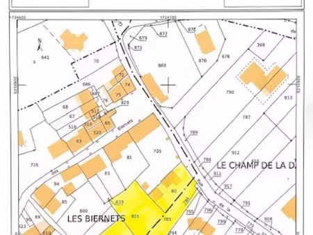 vente terrain à batir 2282 m² à abrest (03200)  106 000 €