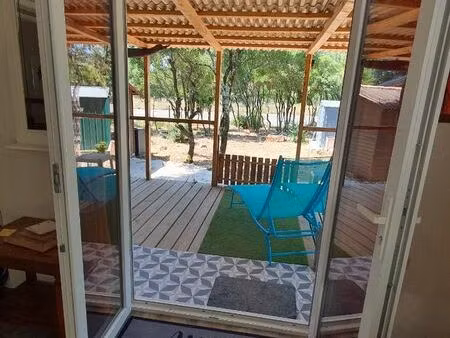 chalet dans camping ouvert à l'année