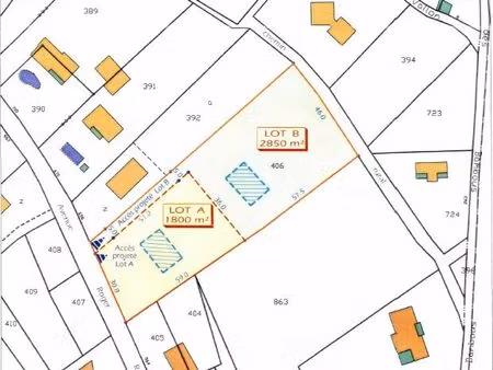 terrain constructible 2850 m2