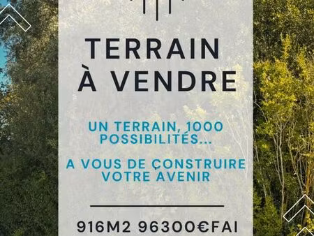 terrain 916 m² coulogne