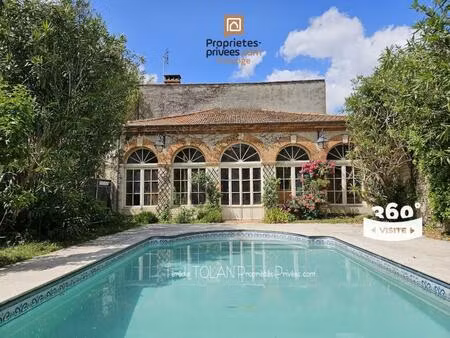 agen coeur historique : maison bourgeoise 10 pieces - 380 m² - parc - piscine - double gar