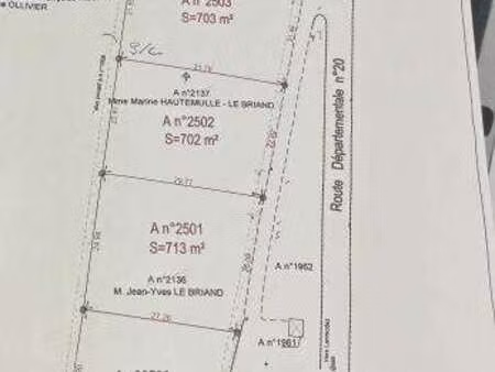 vente terrain à pleubian (22610) : à vendre / 703m² pleubian