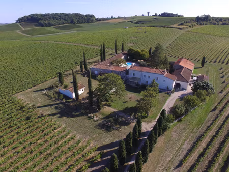 bel ensemble immobilier avec piscine et jardin