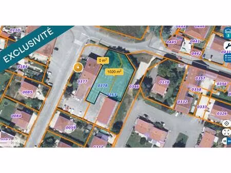 tullins  terrain constructible de 1000m²