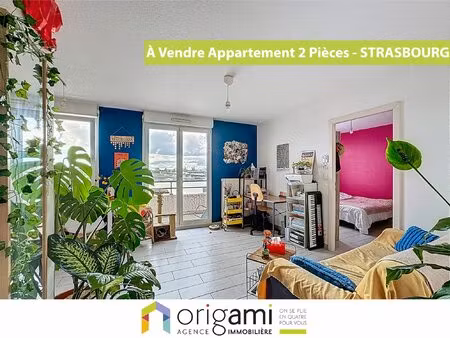 strasbourg ouest - 2p avec balcon et garage