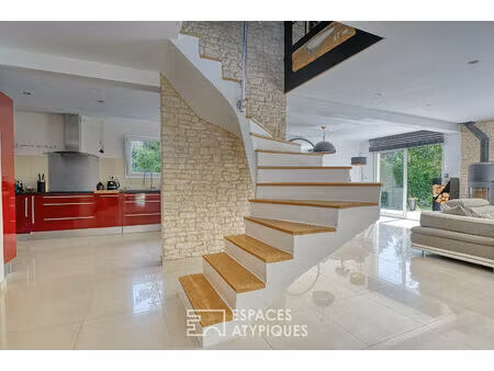 maison familiale contemporaine à pieds du centre de montfort l'amaury