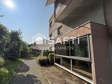 appart t3 rdc surélevé  77m2  cave et parking.