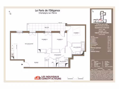 vente appartement 4 pièces 83.12 m² à champigny-sur-marne (94500)  530 200 €