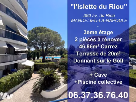 vente appartement 2 pièces 46 m² mandelieu-la-napoule (06210)