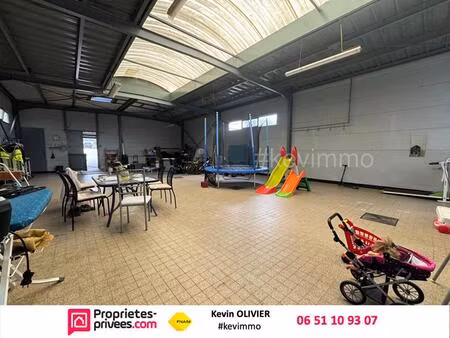 ensemble immobilier - maison 160 m² + 2 hangars + grand terrain - barlin