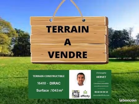 terrain 1 043 m² dirac