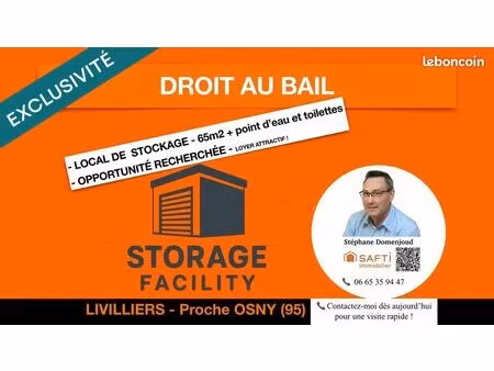 fonds de commerce 65 m² livilliers