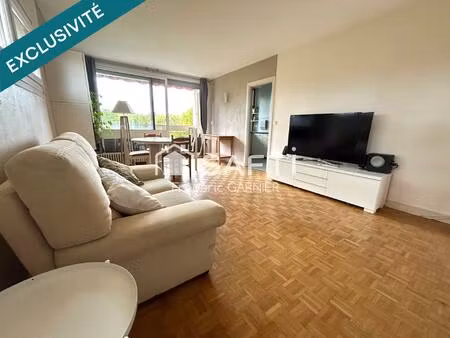 appartement 3 pièces de 64 m²  triple exposition sans vis à vis  2 chambres  parking  cave