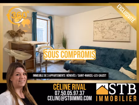 achat immeuble 138m² st marcel les sauzet 26740